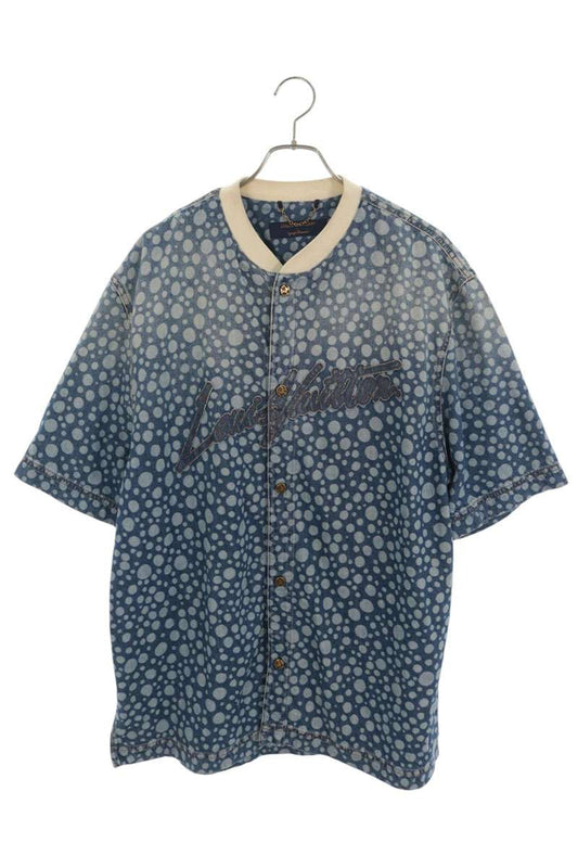 LOUISVUITTON 23AW Kusama Infinity Dot Shirt Blue Size XXL