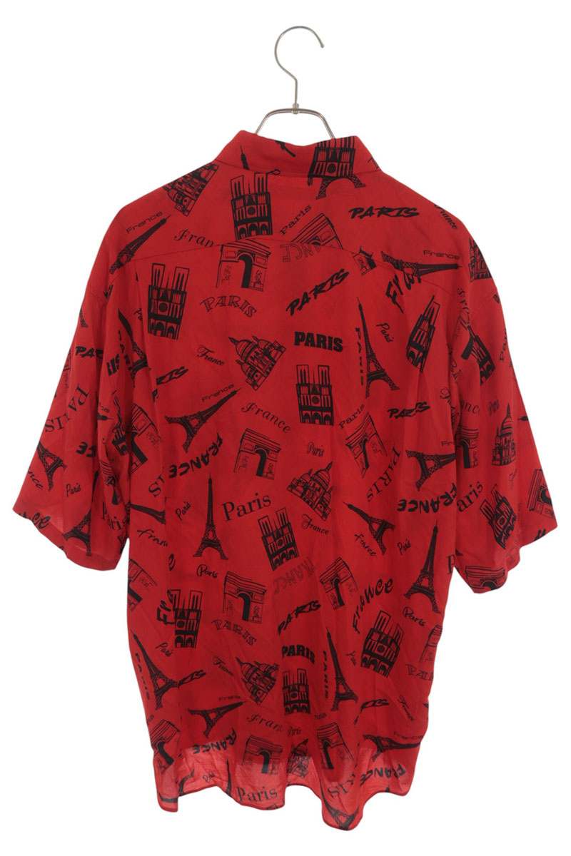 BALENCIAGA All-Over Pattern Short Sleeve Shirt Size XL