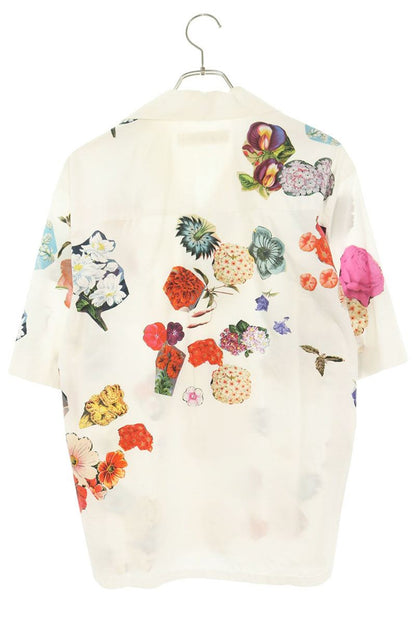 MARNI 24SS Floral Print Cotton S/S Shirt White Size 44