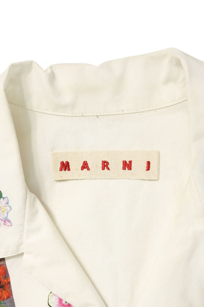 MARNI 24SS Floral Print Cotton S/S Shirt White Size 44