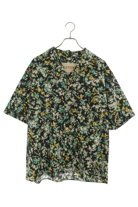 VALENTINO Papier Floral Print Short Shirt Multi Size 48