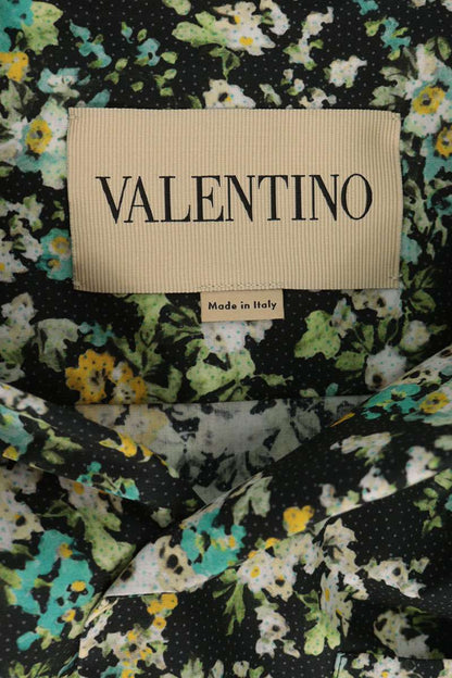 VALENTINO Papier Floral Print Short Shirt Multi Size 48