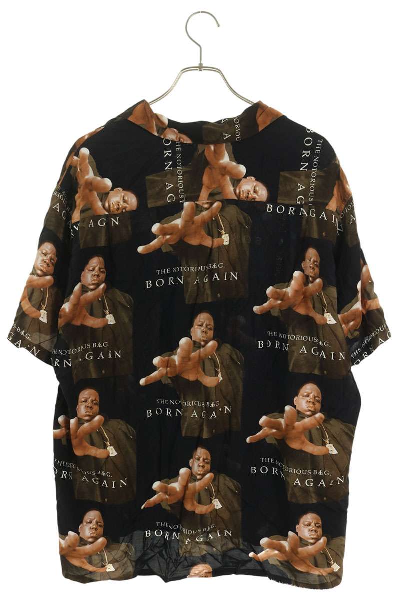 WACKO MARIA Human Print Aloha Rayon Shirt Black Size XL