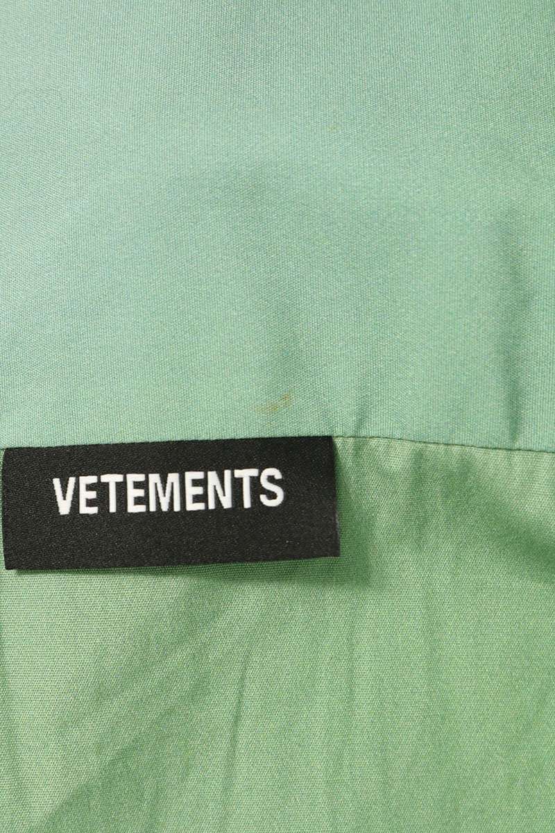 VETEMENTS Anime Print Cotton Short Sleeve Shirt Green Size S