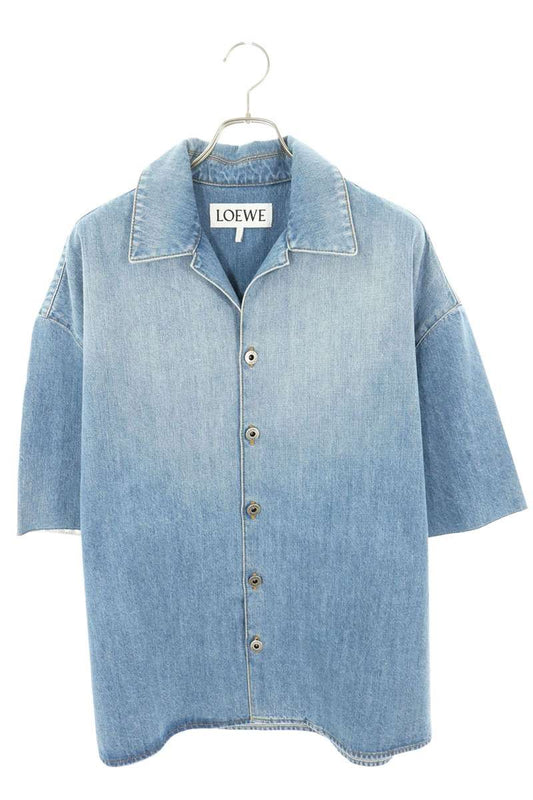 LOEWE Anagram Embroidered Denim Shirt H526Y1DW18 Size 48