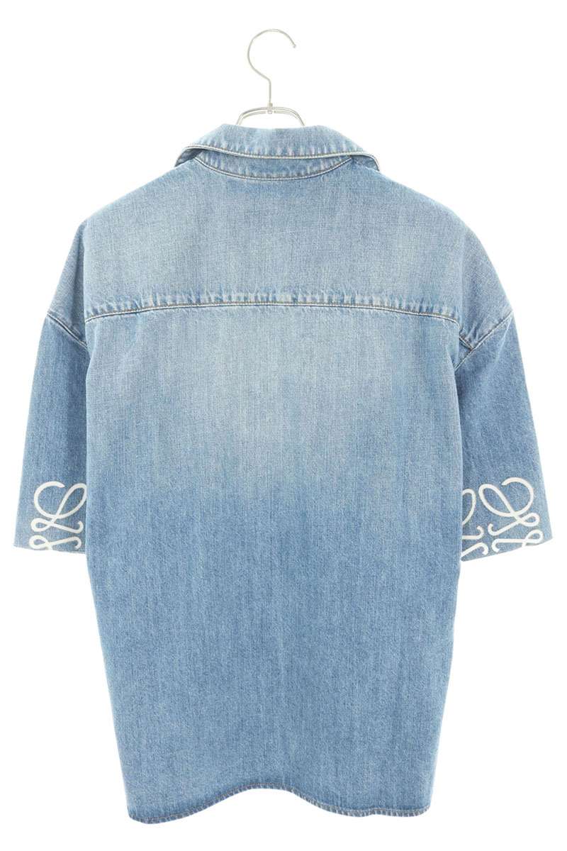 LOEWE Anagram Embroidered Denim Shirt H526Y1DW18 Size 48
