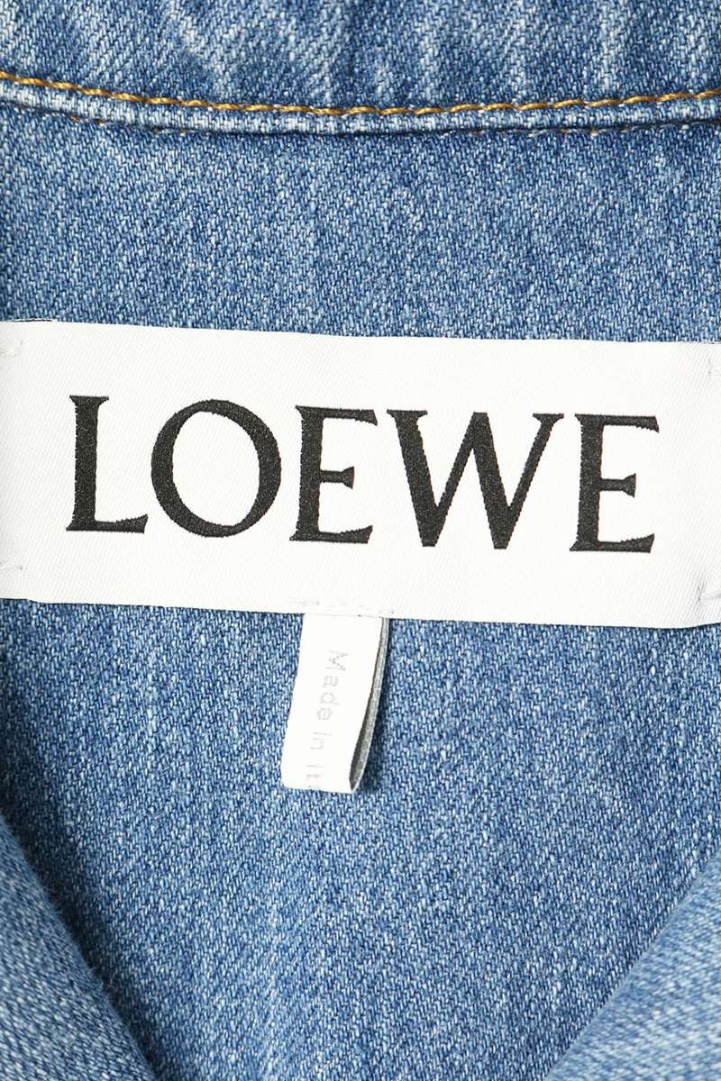 LOEWE Anagram Embroidered Denim Shirt H526Y1DW18 Size 48