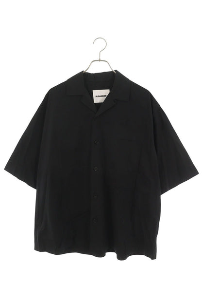 JILSANDER 25SS Logo Embroidered Pocket Shirt Black Size 48