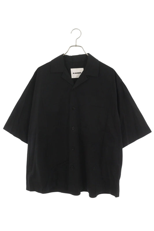 JILSANDER 25SS Logo Embroidered Pocket Shirt Black Size 48