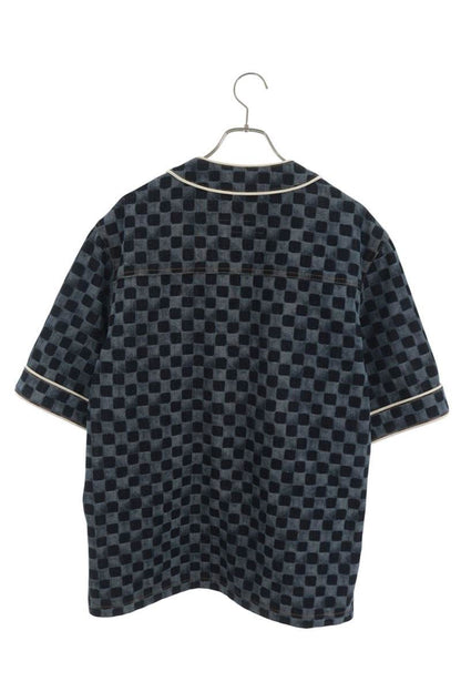 LOUISVUITTON Damier Baseball S/S Shirt Blue Size M