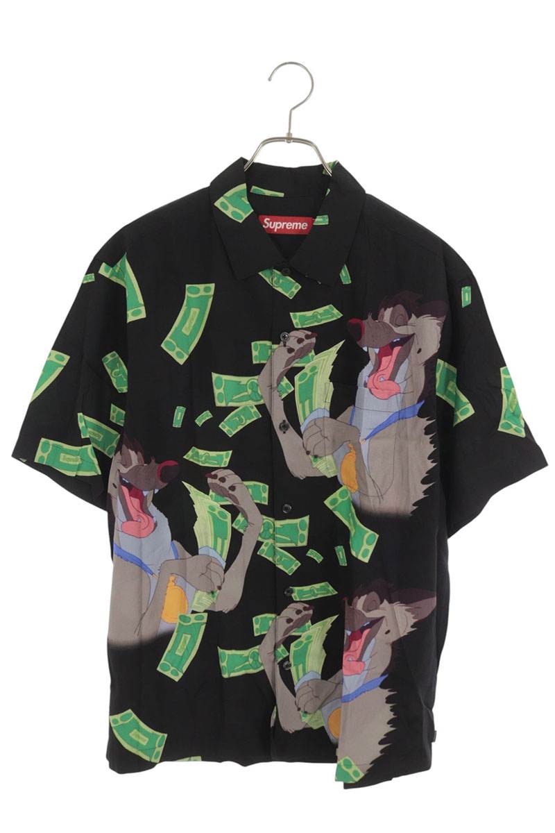 SUPREME 25AW All Dogs Go To Heaven Rayon Shirt Black Size M