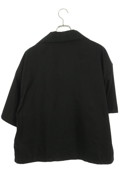 PRADA Triangle Logo Plate Nylon Shirt Black Size L