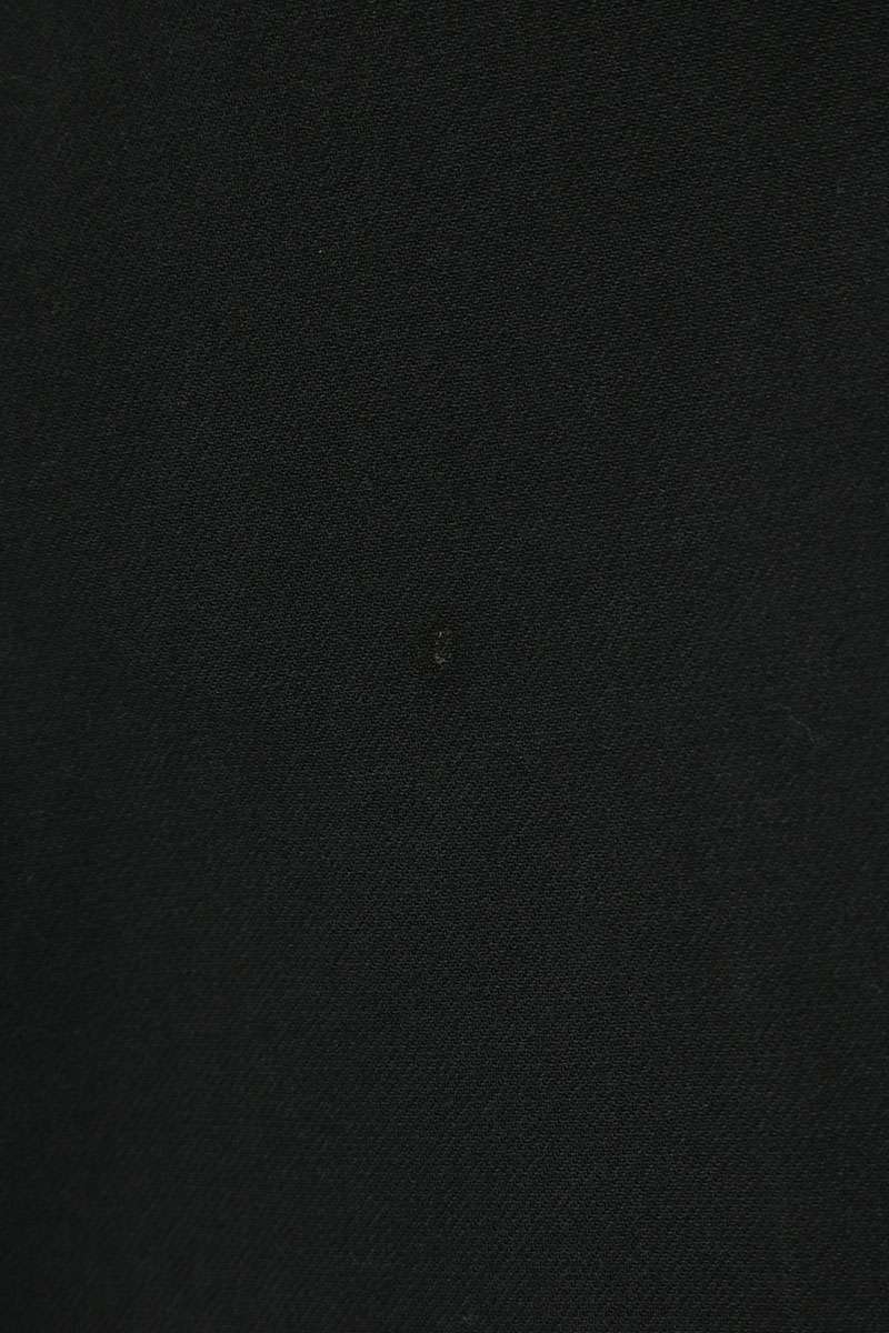 AMI Heart A Logo Embroidery Open Collar Shirt Black Size XS
