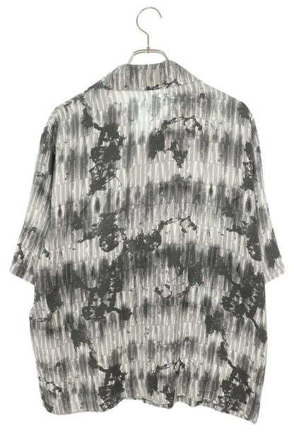 AMIRI Grey Silk Graphic Print Shirt Size L