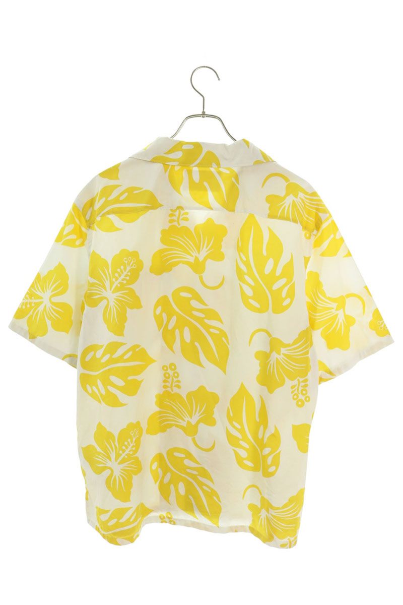 PRADA Multi Cotton Pattern Open Collar Shirt Size L