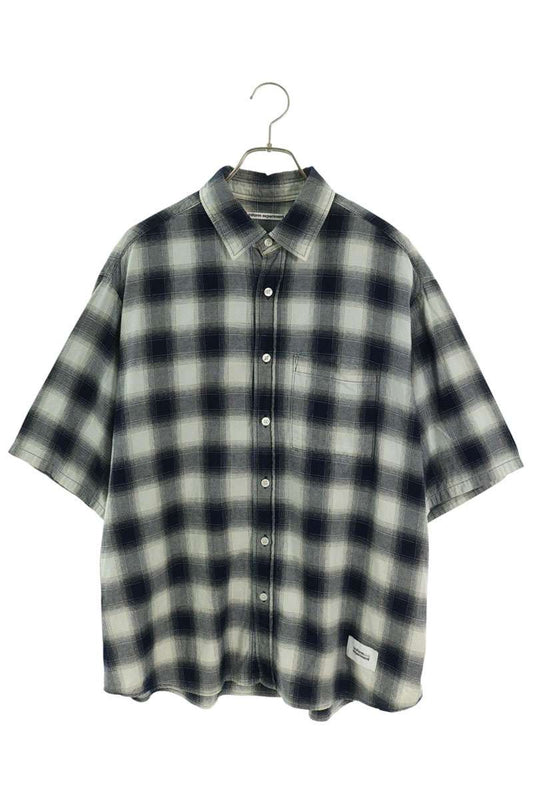 uniform experiment Indigo Ombre Check Sleeve Shirt Size 2