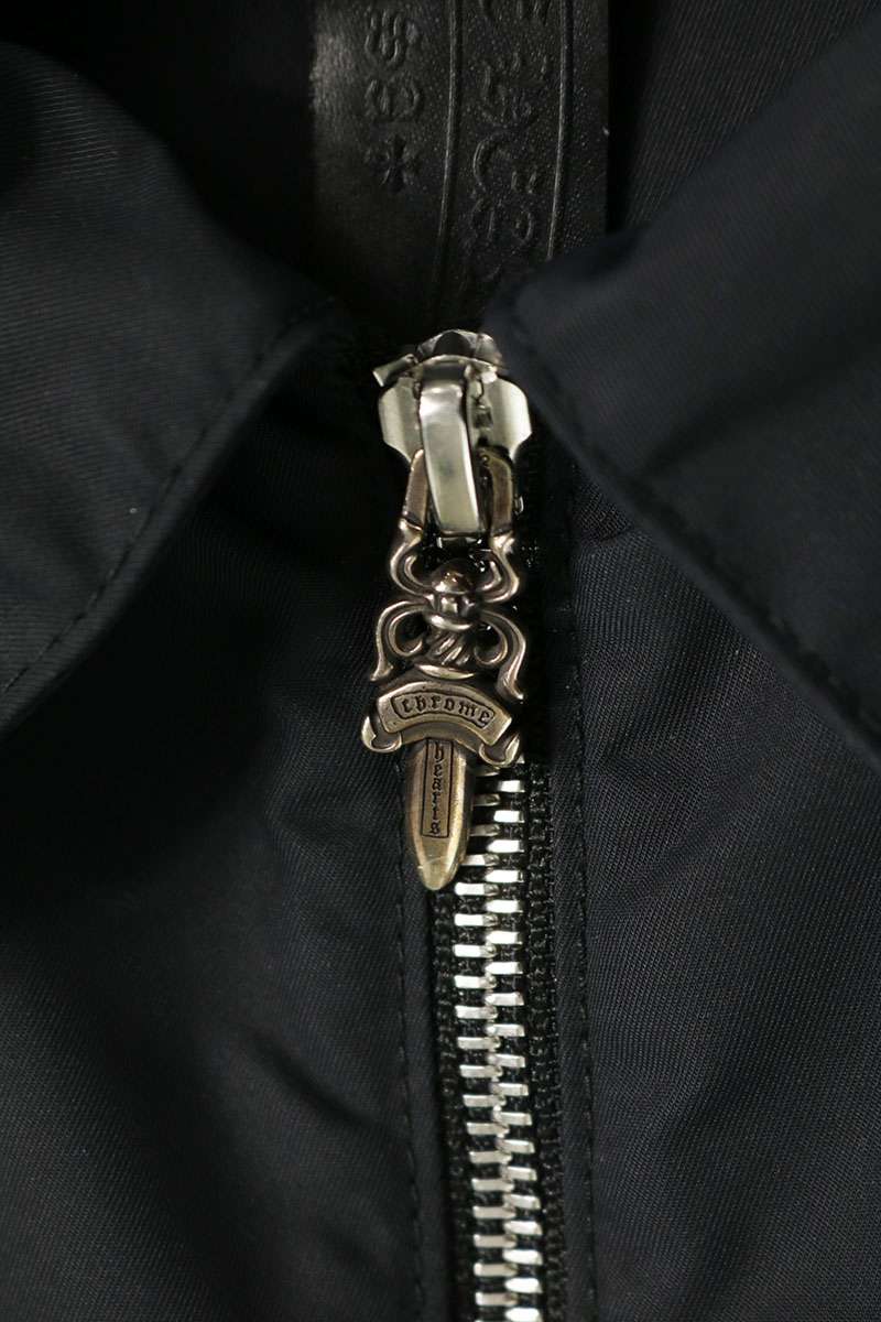 Chrome Hearts Black SEDATED Nylon Zip Shirt Size M