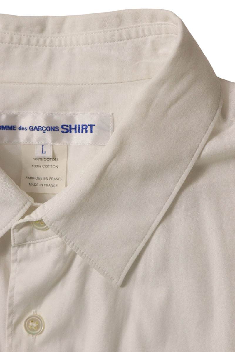 COMME des GARCONS SHIRT Cotton Plain S/S White Size L