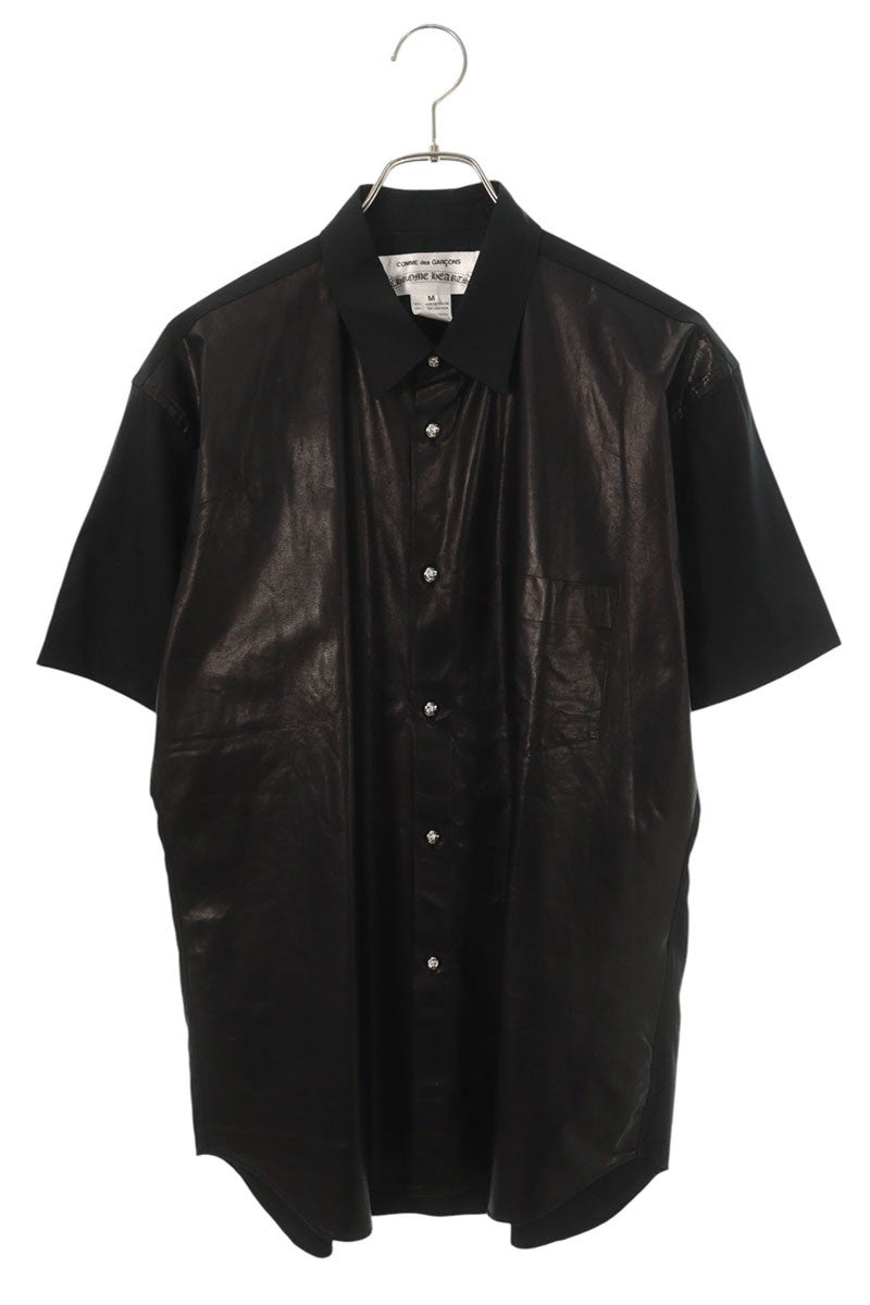 Chrome Hearts x COMME des GARCONS Leather Cross Ball Shirt Black Size M
