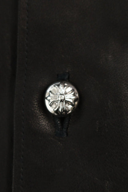 Chrome Hearts x COMME des GARCONS Leather Cross Ball Shirt Black Size M