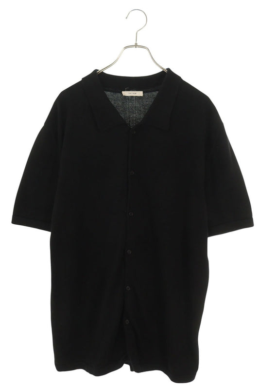 THEROW Black Mael Cotton Knit Short Sleeve Shirt Size S