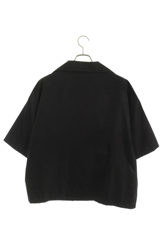 PRADA Re-Nylon Triangle Plate Short Shirt Black Size L