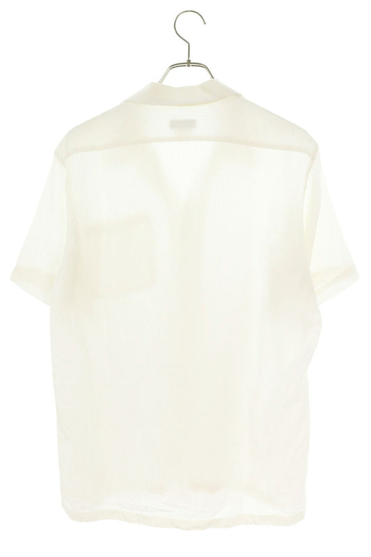 DRIES VAN NOTEN White Open Collar Cotton S/S Shirt Size 48