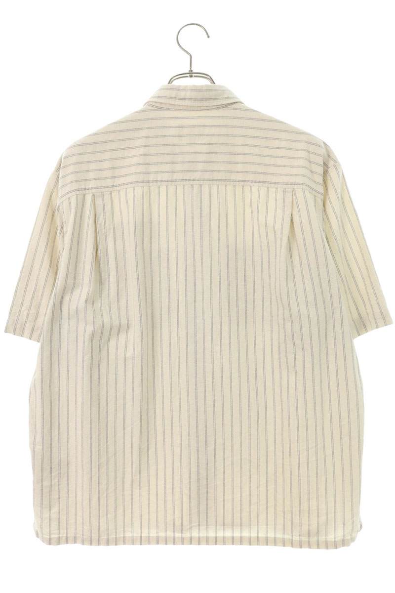 A.P.C. PHIL Logo Embroidered Patch Shirt Beige Size L