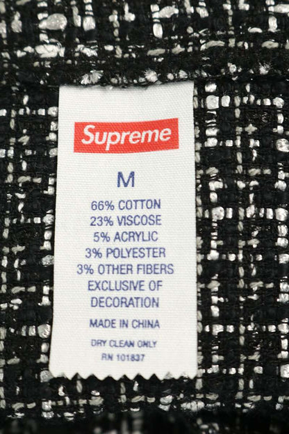 SUPREME 25AW Boucle Baseball Jersey Shirt Black Size M
