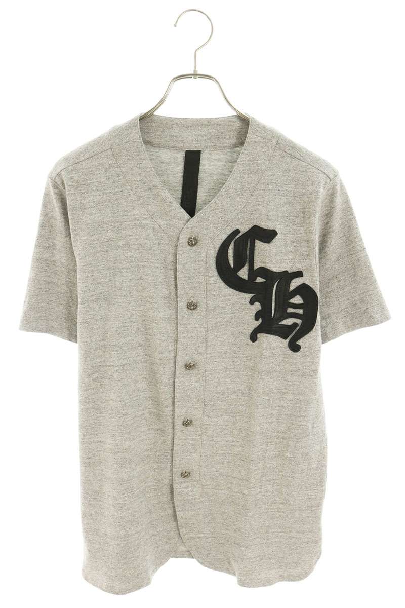 Chrome Hearts Leather Patch Cross Button Shirt Size L