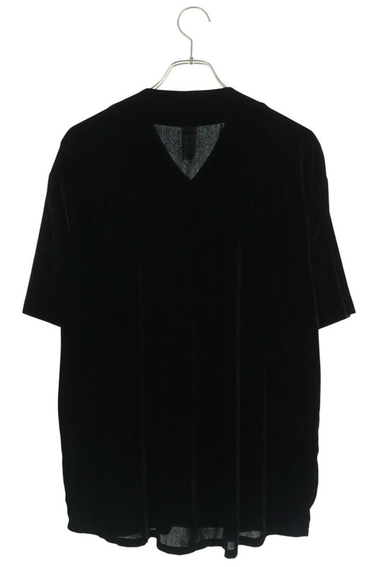 SUPREME 25SS Velvet Baseball Jersey Black Shirt Size S