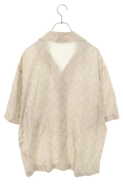 LOUISVUITTON 26AW Monogram Print Silk Shirt Beige Size L