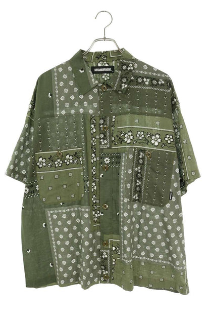 NEIGHBORHOOD BANDANA CHOPPED SHIRT Khaki Cotton Size L