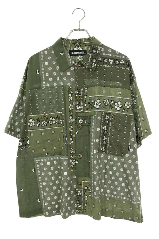 NEIGHBORHOOD BANDANA CHOPPED SHIRT Khaki Cotton Size L