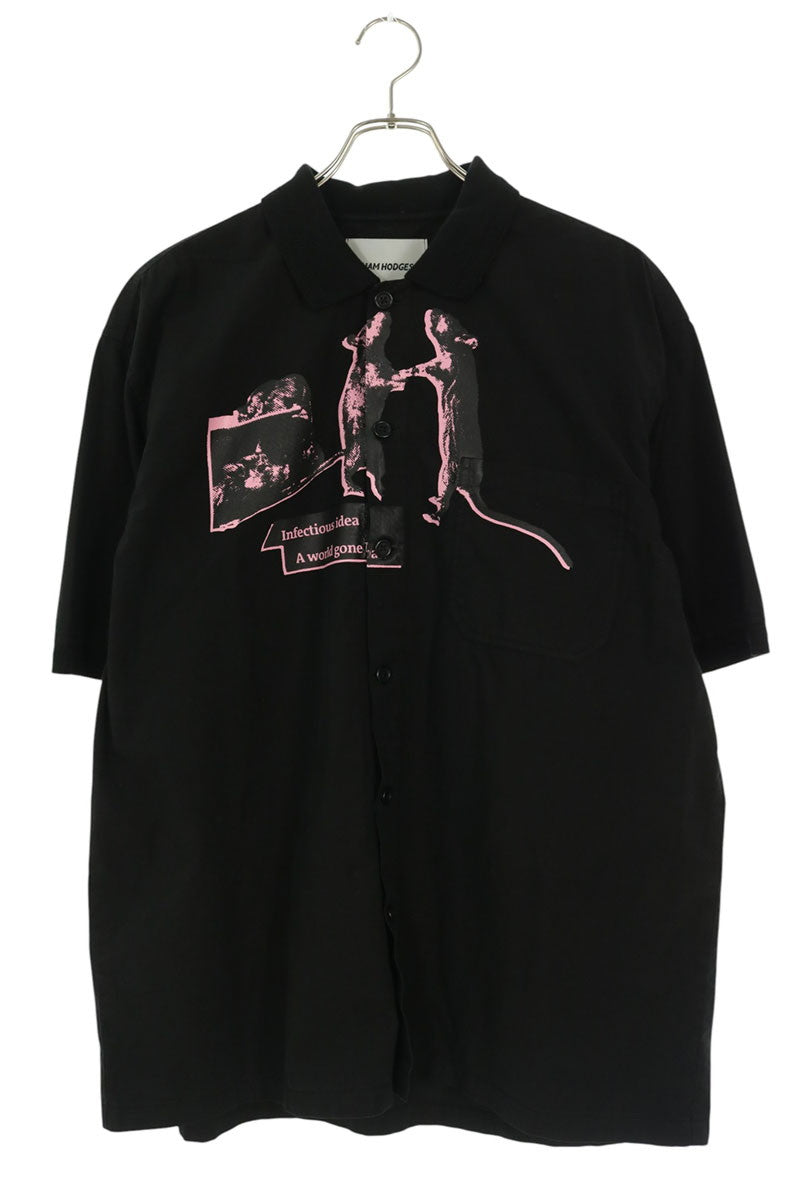 LIAM HODGES Front Animal Print S/S Shirt Multi Size M