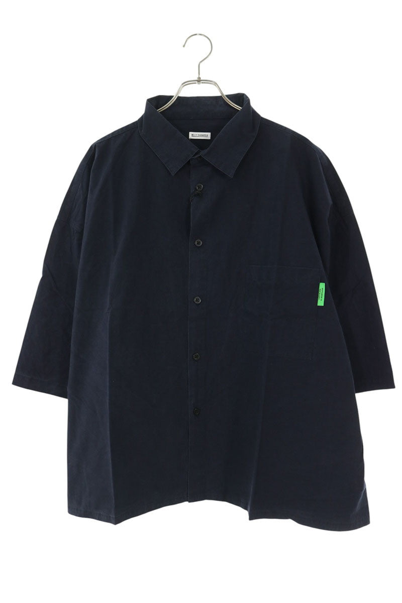 WILLY CHAVARRIA Pima Cotton SS Shirt Navy Size M