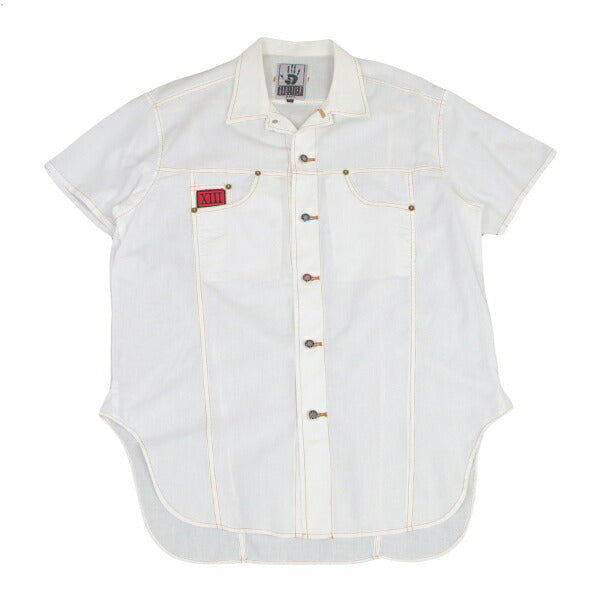 GAULTIER JEAN'S Cotton Linen Pocket Shirt White Size 40