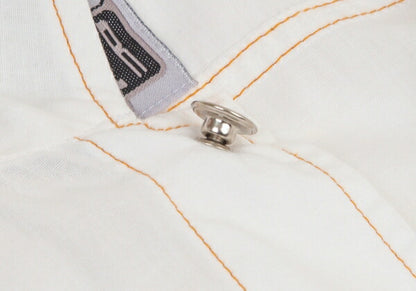 GAULTIER JEAN'S Cotton Linen Pocket Shirt White Size 40