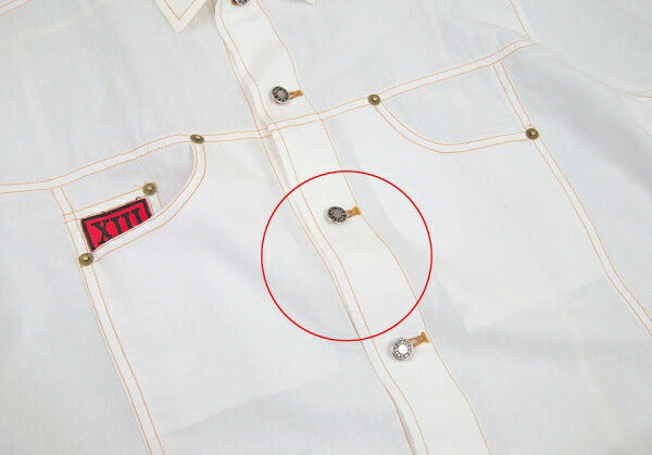 GAULTIER JEAN'S Cotton Linen Pocket Shirt White Size 40