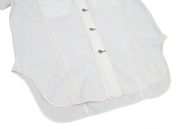 GAULTIER JEAN'S Cotton Linen Pocket Shirt White Size 40