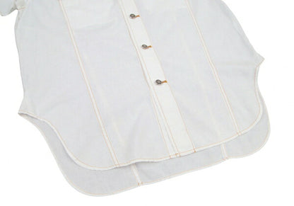 GAULTIER JEAN'S Cotton Linen Pocket Shirt White Size 40