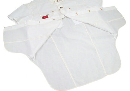 GAULTIER JEAN'S Cotton Linen Pocket Shirt White Size 40