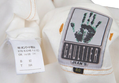 GAULTIER JEAN'S Cotton Linen Pocket Shirt White Size 40