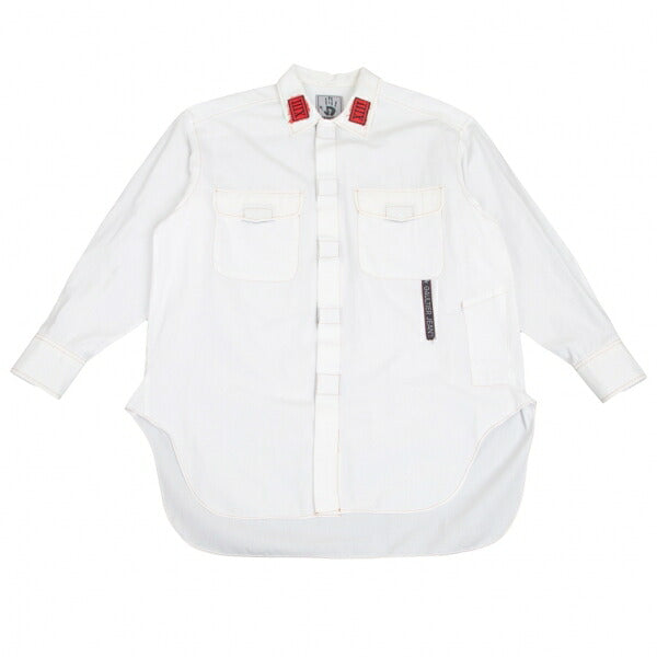 GAULTIER JEAN'S Velcro Pocket Design Shirt White Size 40