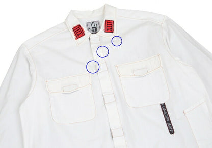 GAULTIER JEAN'S Velcro Pocket Design Shirt White Size 40