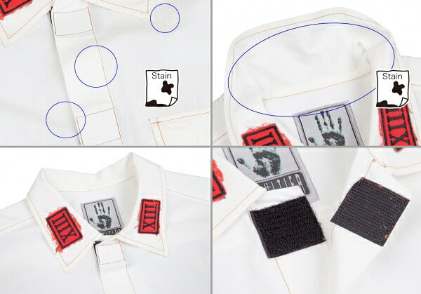 GAULTIER JEAN'S Velcro Pocket Design Shirt White Size 40