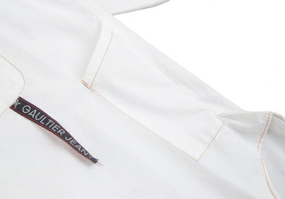 GAULTIER JEAN'S Velcro Pocket Design Shirt White Size 40