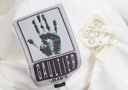 GAULTIER JEAN'S Velcro Pocket Design Shirt White Size 40