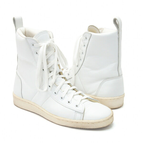Y's for men White Leather Hi-Top Sneakers Size 24cm