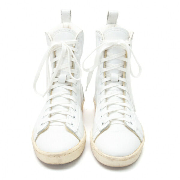 Y's for men White Leather Hi-Top Sneakers Size 24cm